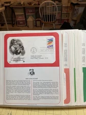 Lot of 20 First Day of Cover Stamps On Album Pages