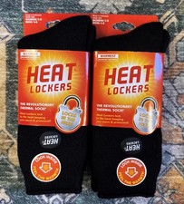 NEW Heat Lockers Revolutionary Thermal Socks 2 Pk Womens 5-9 Mens 4-8 Warmer