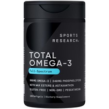 Total Omega-3 2200mg 120 Softgels Wild Salmon...