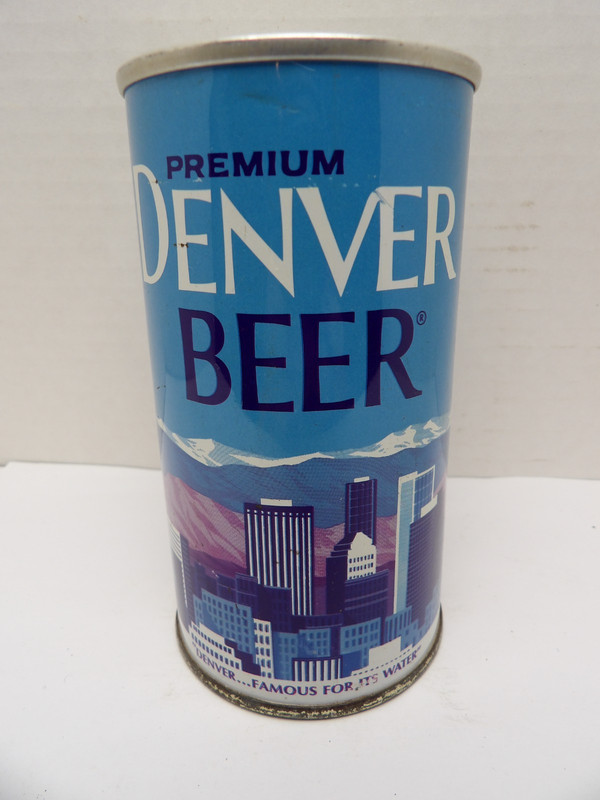 DENVER PREMIUM STRAIGHT STEEL PULL TAB BEER CAN #58-31 TIVOLI * COLORADO