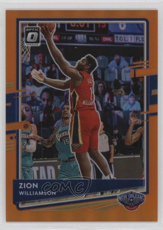 2020-21 Panini Donruss Optic Orange Prizm 40/199 Zion Williamson #40 04ah