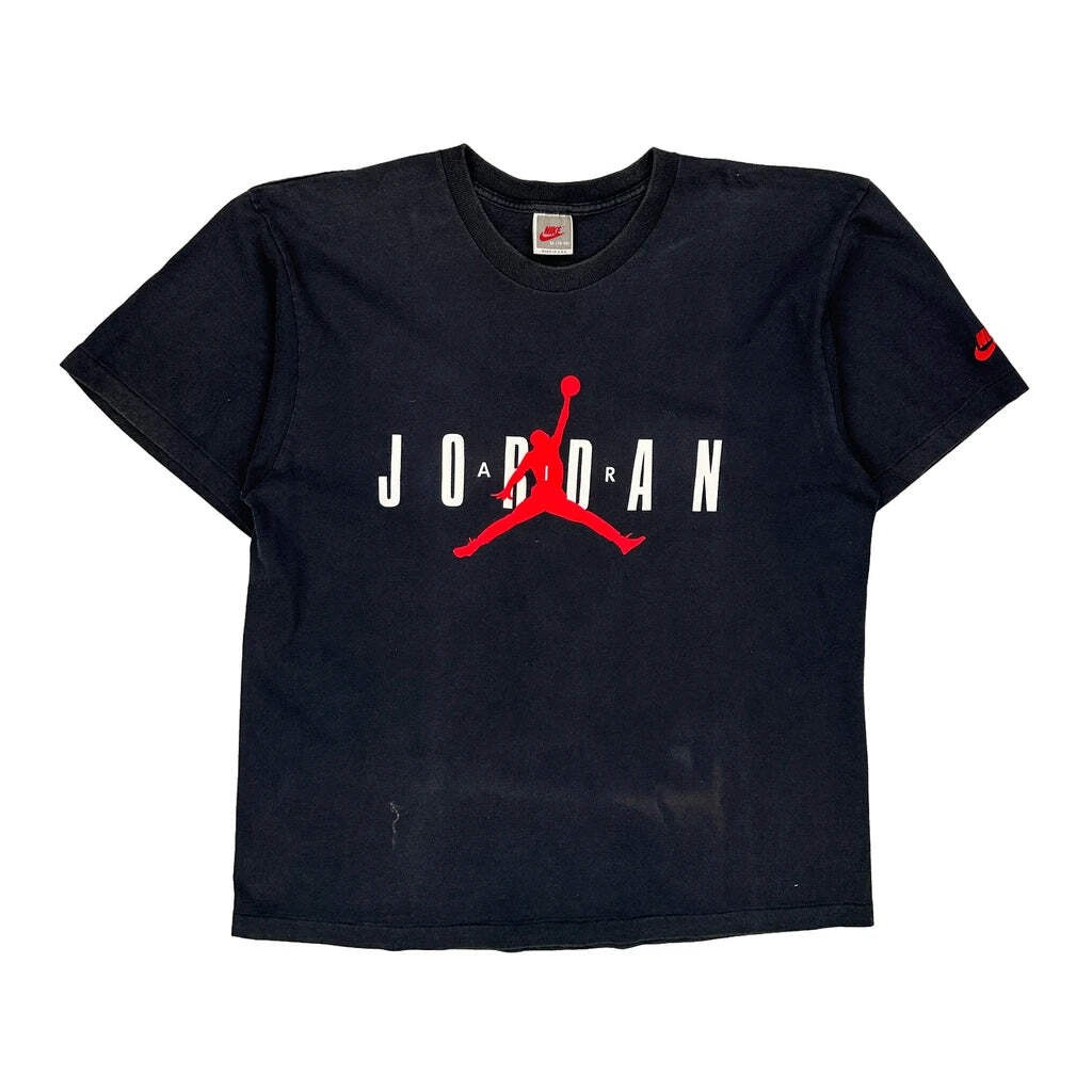 Jordan Nike Graphic T-Shirt - Medium Black Cotton