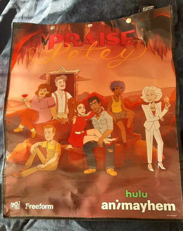 SD Comic Con/SDCC ~ 2023 Praise Petey Large Swag Bag Backpack ~ Hulu Animayhem