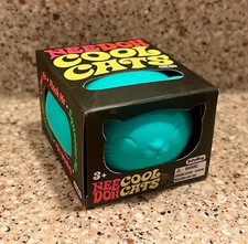  FAST SHIP -NEEDOH-TEAL BLUE COOL CATS-Nee Doh-kitty-soft fidget toy squishy