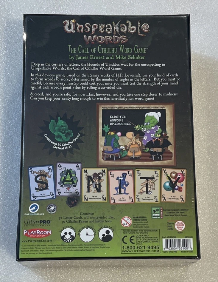 Unspeakable Words: The Call of Cthulhu Word Game by Playroom Sealed - Image 2 of 4