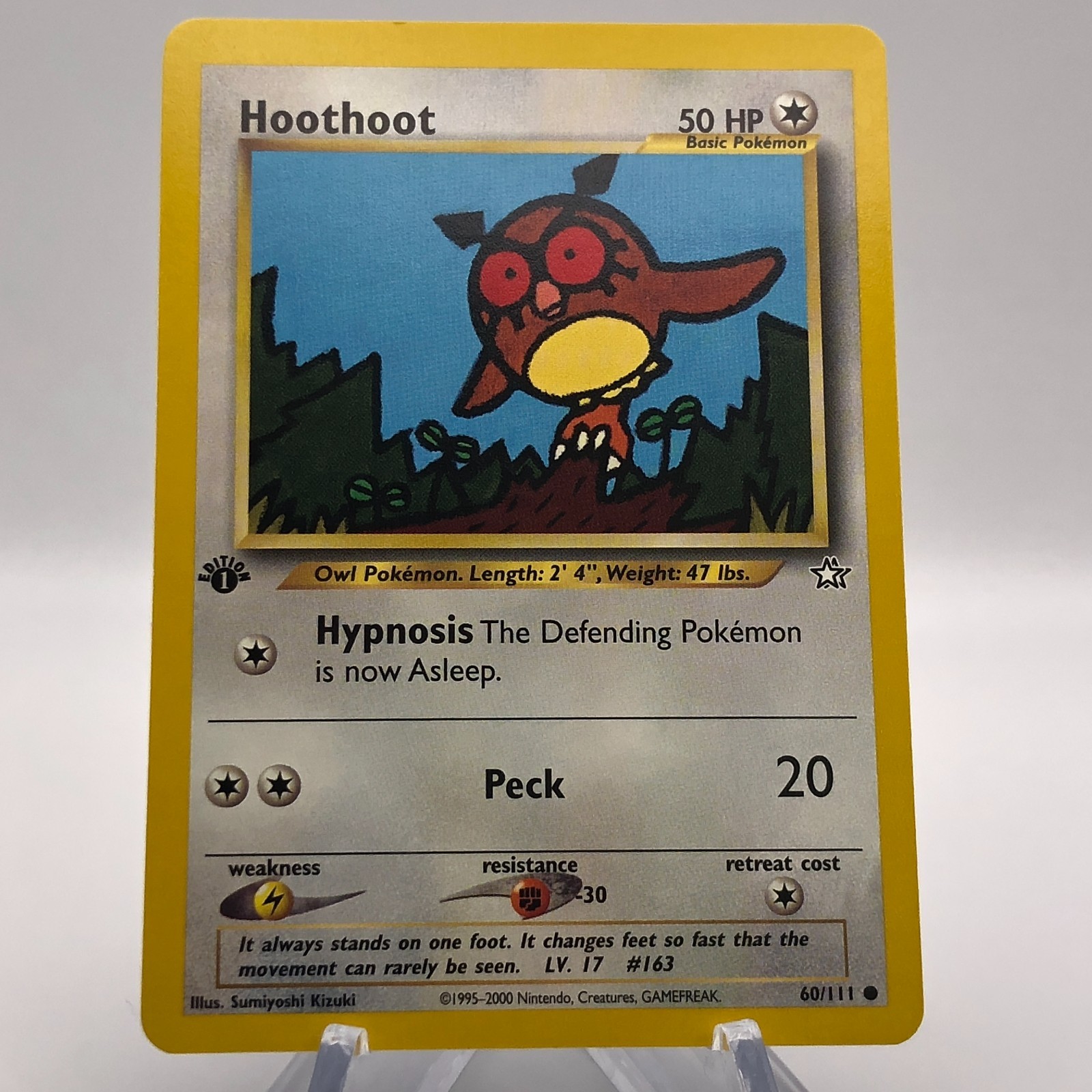 Pokemon Hoothoot 60/111 - NM - 1st Edition Neo Genesis 2000 - Common