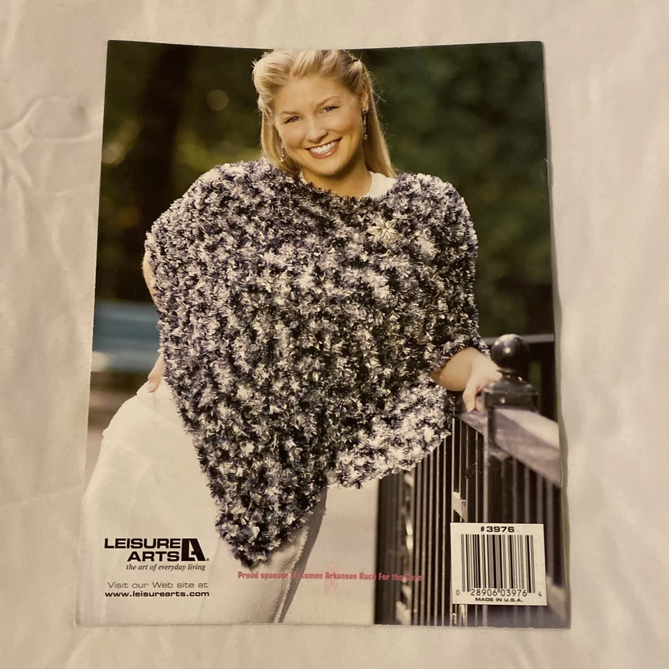 Poncho Perfection Book 4 Knit Designs 12 Pages Leisure Arts 2004 - Image 2 of 4