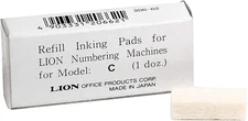 Replacement Ink Pad for C Model Automatic Numbering Machines, 12 Pads/Box, 1 Box