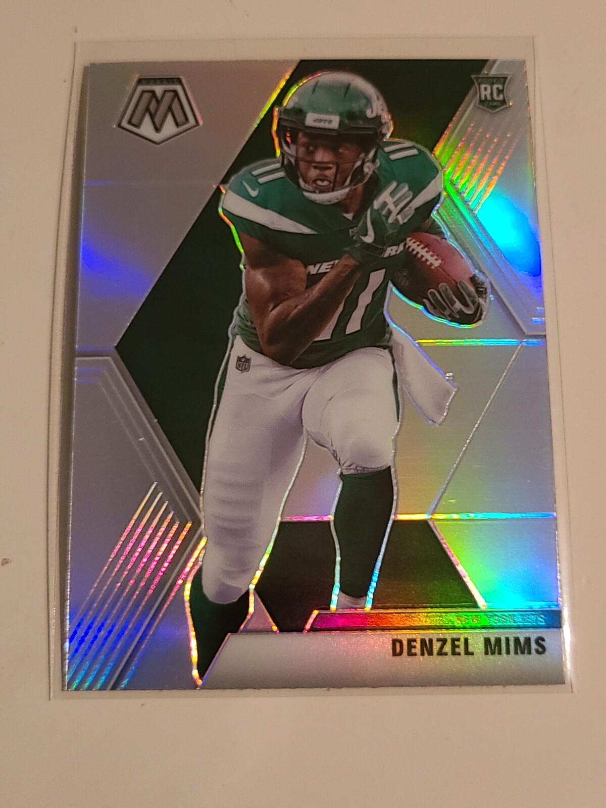 2020 Panini Mosaic #225 Denzel Mims Prizm Silver Card New York Jets