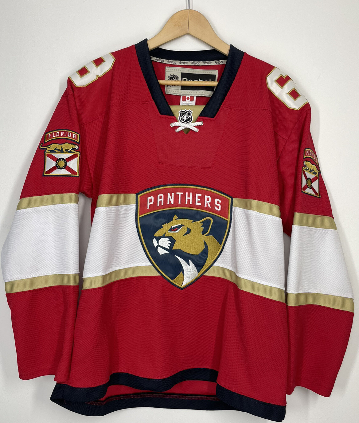Reebok NHL Jaromir Jagr Florida Panthers Home Ice Hockey Jersey Fight