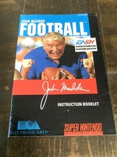 JOHN MADDEN FOOTBALL SNES / Super Nintendo  Instruction Booklet Only
