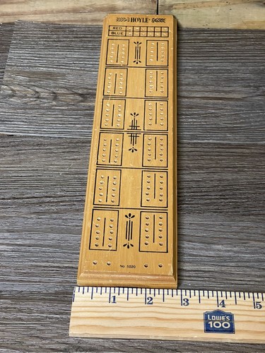 Hoyle Cribbage Wood Board No. 5020 Card Game Vintage - Board ONLY - Picture 4 of 8