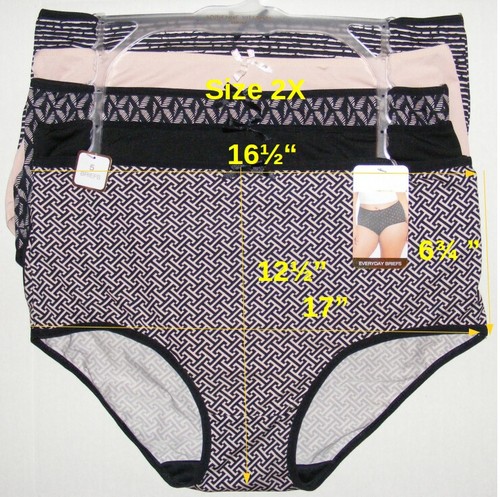 5 Pack Briefs Panties Plus Size 2X Comfort Stretch Microfiber Adrienne Vittadini - Picture 2 of 7