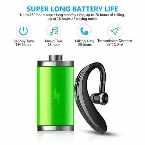 Bluetooth 5.0 Headset Wireless Earpiece Handsfree Earphone NEW Best Hot S8M5 - Picture 7 of 10