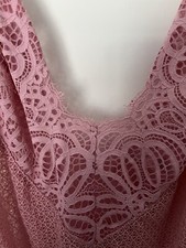 Victoria's Secret Mauve Lace One Piece Lingerie, Sz S