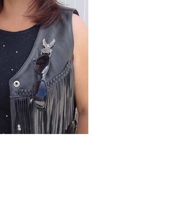 Upwing Eagle Biker Pin With Sunglass Holder | Made In USA | Motorcycle Accessory