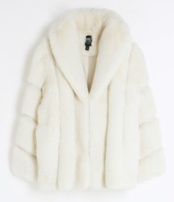B/new Exclusive River Island Luxury Thick Fluffy Faux Fur Jacket Coat *soldout*