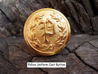 Old Rare Vintage Antique Police Uniform Coat Button Excellent Condition ...