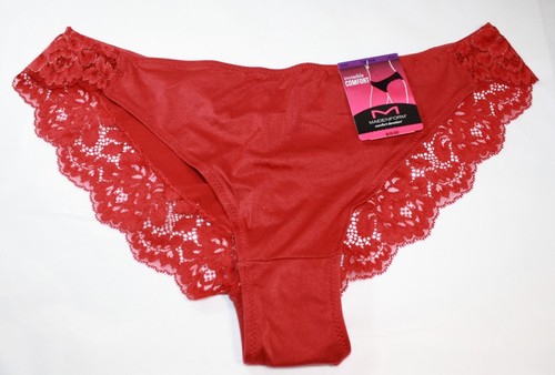 NUEVO CON ETIQUETAS Set/3 MAIDENFORM confort devoción ENCAJE TANGA ROJO AZUL geo FLORAL vino 2XL - Imagen 4 de 8