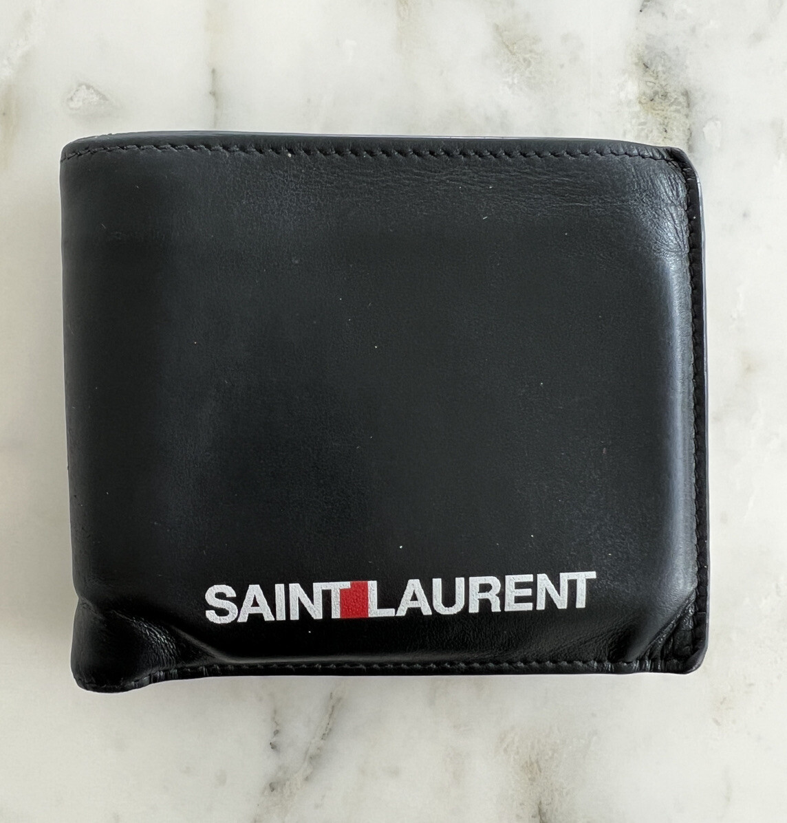 Saint Laurent Wallet Men's Black YSL Logo with Box &… Gem