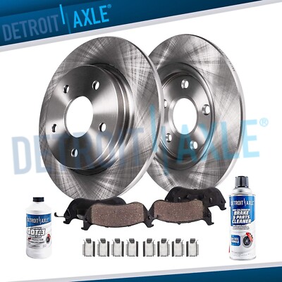 Rear Disc Rotors & Ceramic Brake Pads Kit for Ford Taurus Explorer Lincoln MKX