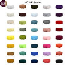 Premium Polyester Tablecloth Round 90" Retail  Wholesale 45 Colors available