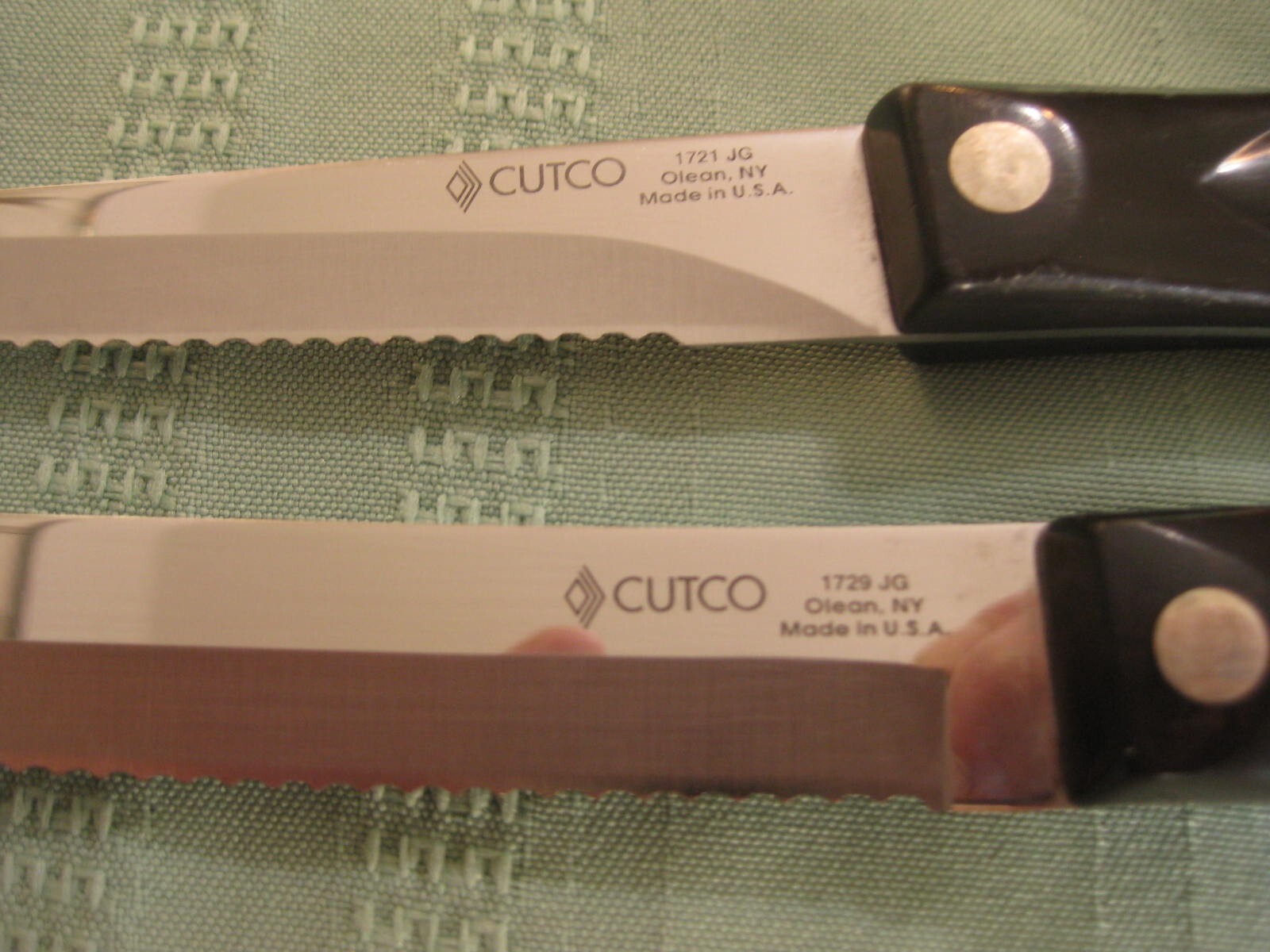 CUTCO 1729,1721 SERRATED KNIVES. BROWN HANDLES.CARVER,TRIMMER eBay