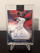 DANSBY SWANSON 2023 TOPPS LUMINARIES HIT KINGS RED /10 ON-CARD AUTO