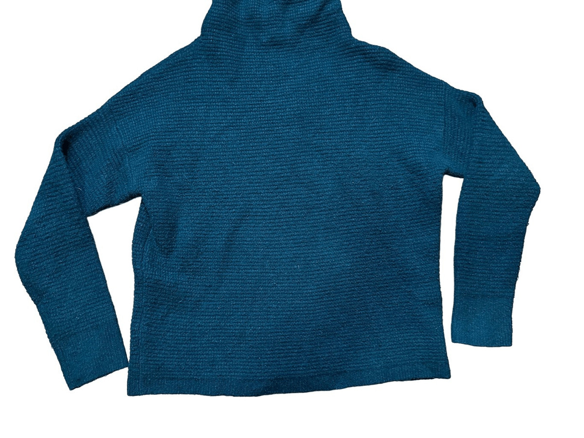 Madewell Southfield Mockneck Sweater Wool Blend sz Small Green View 5