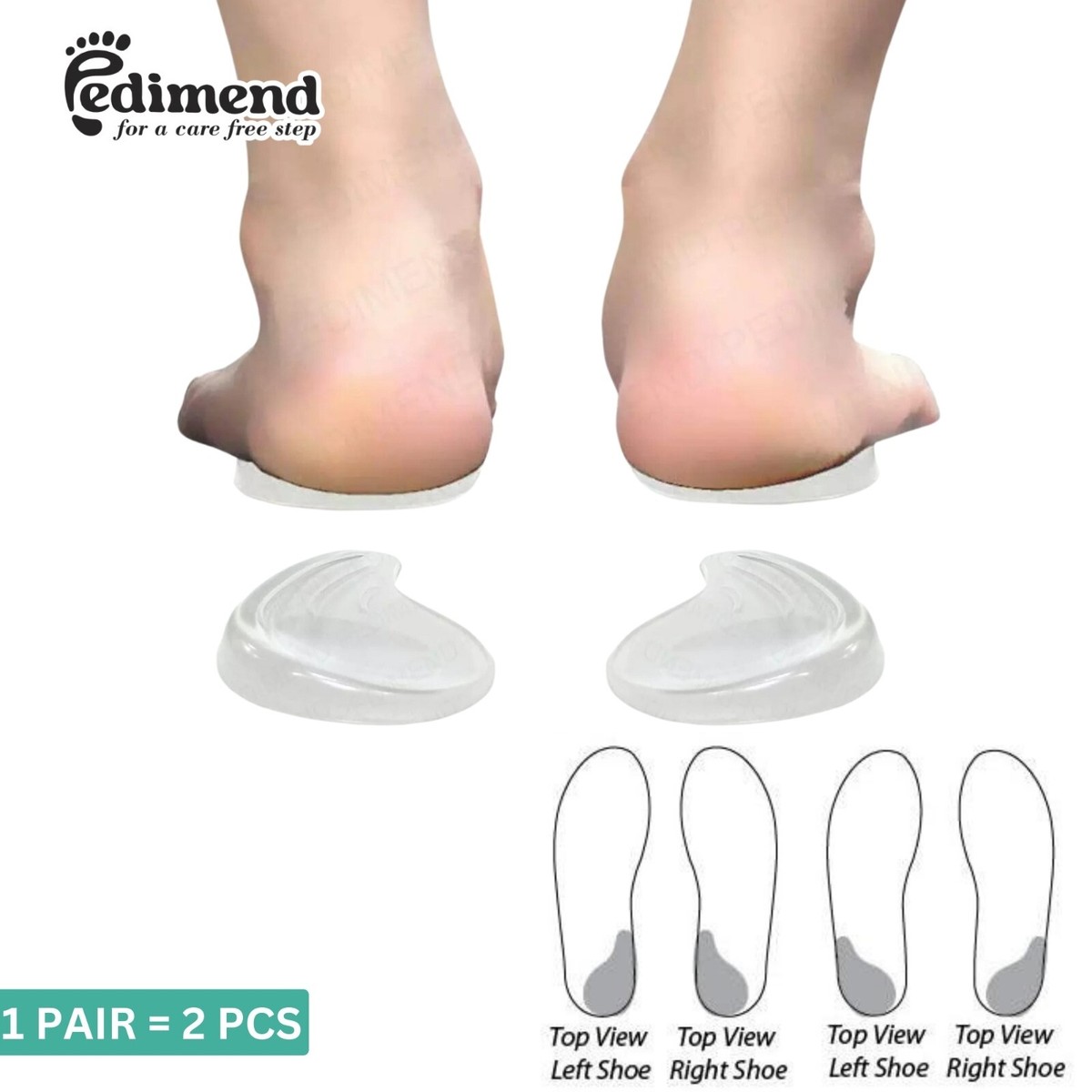 PEDIMEND Soft PU Gel Feet Corrective Pads X Type Leg Orthopedic