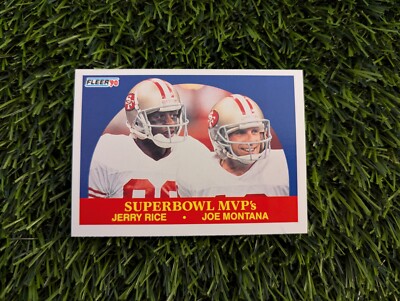 rare fleer 90 football cards Amazon.com: Joe Montana/Jerry Rice 1990 Fleer Superbowl MVPs Football Card  #397 PSA 10 : Collectibles & Fine Art