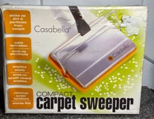 Casabella Compact Carpet Sweeper Quiet Operation New