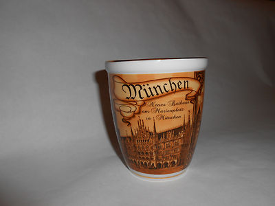 European Souvenir Munchen Coffee Yellow Brown Mug Cup 12oz | eBay