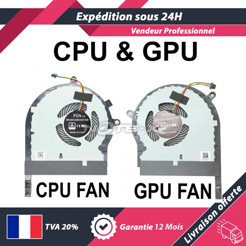 VENTILATEURS CPU & GPU FAN POUR ASUS TUF GAMING FX504 FX504G FX504GD FX504GE