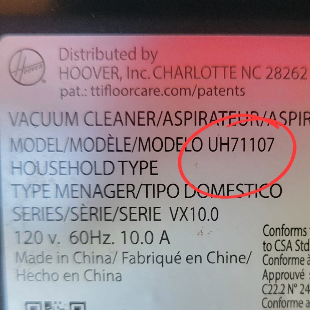 Hoover UH71107 WindTunnel XL Pet Vacuum Part Inlet Duct Seal Rubber