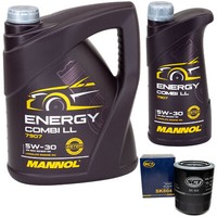 MotoröL Set Mannol Energy Combi LL 5W-30 API 6 Liter + ÖLfilter FüR VW Taro 2.4