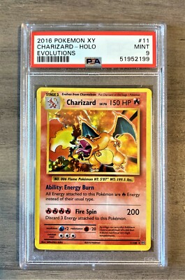 2016 Pokemon XY evolutions #11/108 Charizard-Holo rare PSA 9 Mint