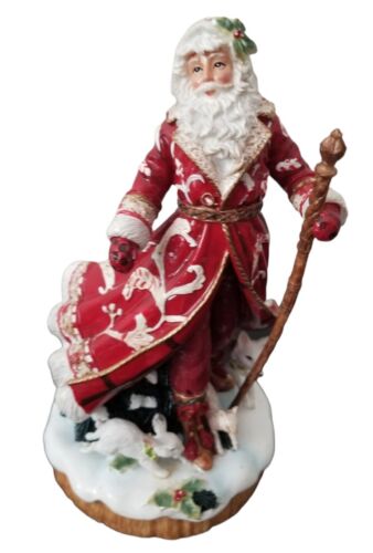 Vintage Fitz and Floyd Forest Holiday Santa Figurine Town And country Vintage - Picture 1 of 10