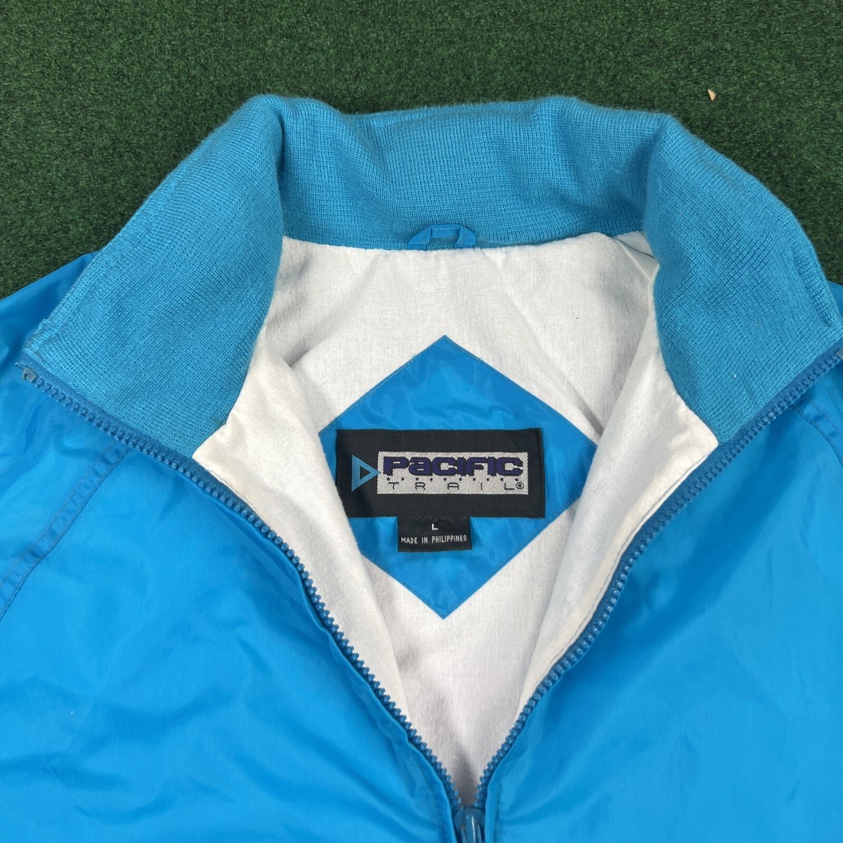 Vintage Pacific Trail Blue Jacket Size L Retro '90s | eBay