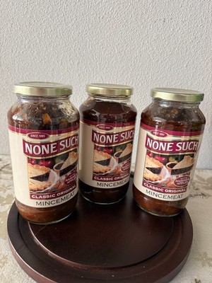3 Jars-None Such Mincemeat Raisins/ Apples Pie Classic Original 27, EXP. 12/2027