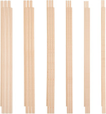 36Pcs Dowel Rods Wood Sticks 3mm 4mm 5mm 6mm 8mm 10mm Assorted Sizes Beech Wood