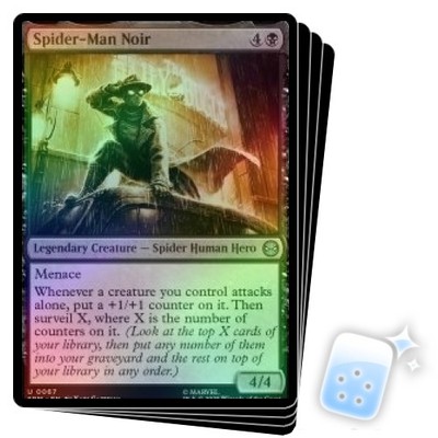 FOIL SPIDER-MAN NOIR X4 Marvel's Spider-man SPM Magic MTG MINT CARD