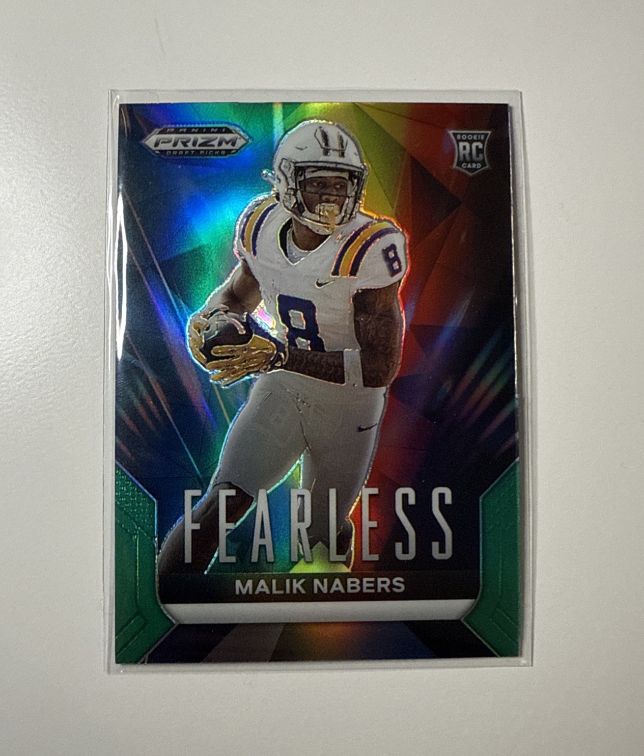 2024 Panini Prizm Draft Picks Fearless Red Ice Malik Nabers #F-MN Rookie RC