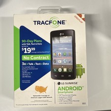 LG Sunrise L15G TracFone Android 4.4 Smartphone 3.8" 3MP Black 4GB