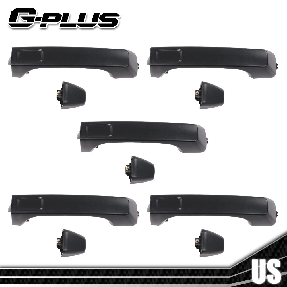 Juego De 5 Manijas De Puerta Exteriores Para Hummer H3 Y H3T 2006-2010 | Negras, Delanteras Y Traseras