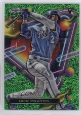 2023 Topps Cosmic Chrome Green Space Dust Refractor 57/75 Nick Pratto #17 07yj