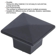 Black Single Hole Cabinet Handle Zinc Alloy Dressers Knobs for Wardrobes