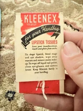 Vintage Curtiss Candy Co Chicago IL Corn Muffin Mix Adv KLEENEX LIPSTICK TISSUES