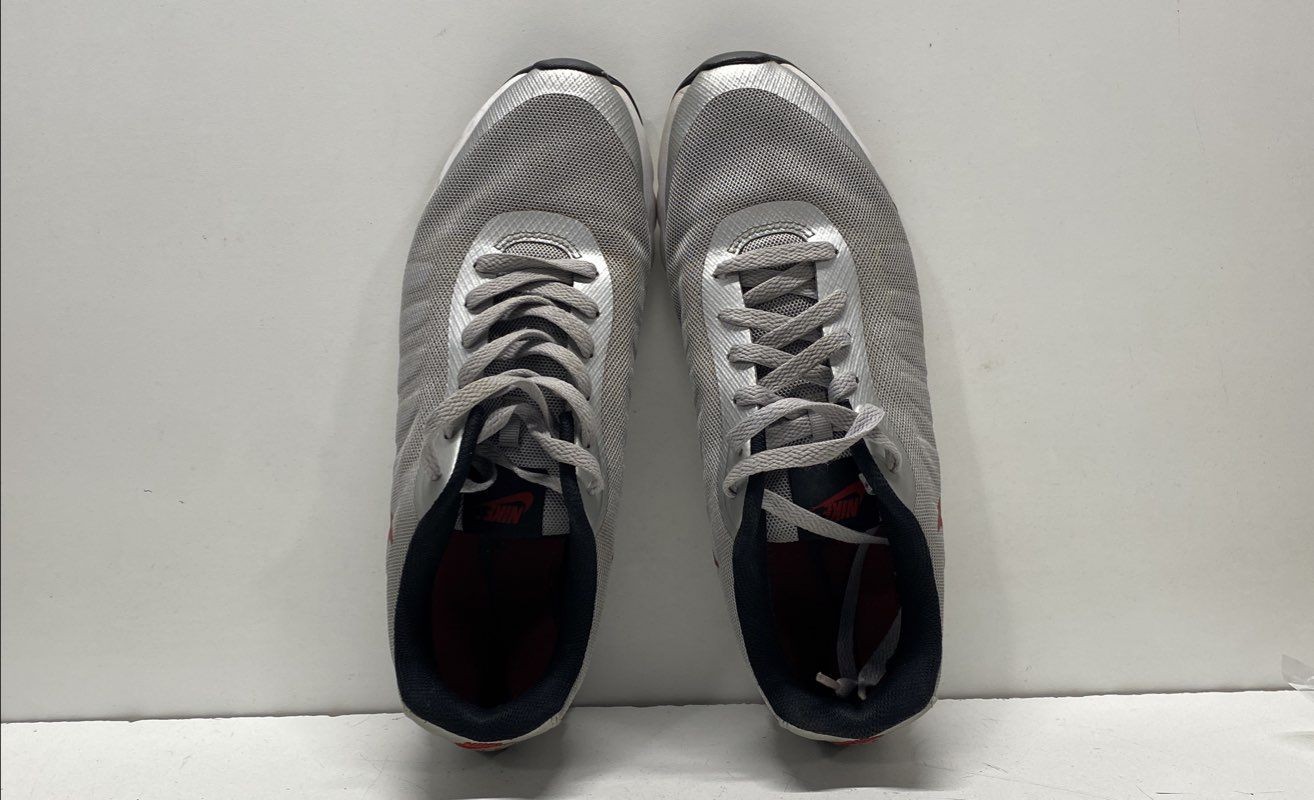 Nike Gray/red Solid Sneaker Athletic Sneaker Men … - image 5