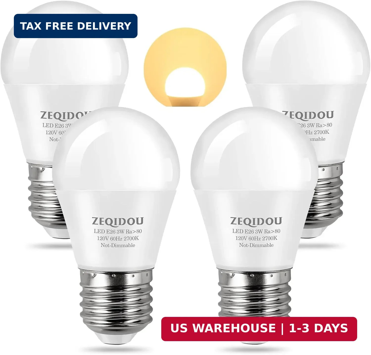 Equivalent, 3w Led Bulbs Soft White 2700k, A15 E26 Low Watt